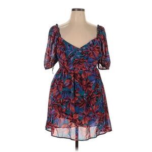 Jessica Simpson Floral Dress Woman Above-knee Puff Sleeve Sweetheart, NWT | XL